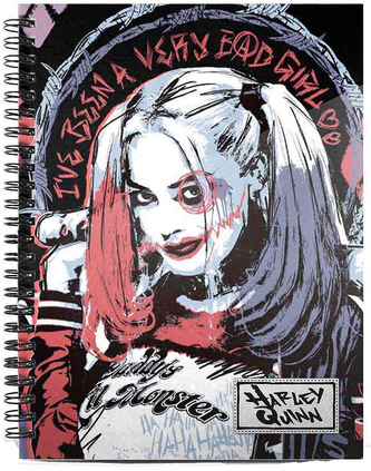 Sešit - blok A5 v kroužkové vazbě DC Comics: Harley Quinn Crazy (16,5 x 21 cm)