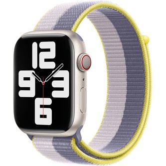 Apple Watch provlékací sportovní řemínek 45/44/42mm levandulově šedý / světle liliový