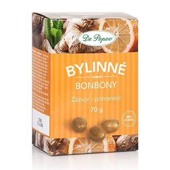 Bonbony Zázvor - pomeranč, 70 g Dr. Popov