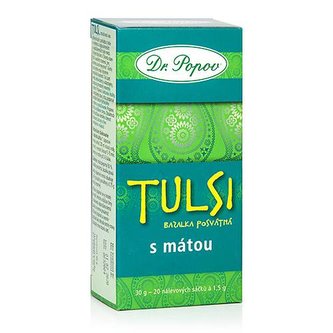 Tulsi s mátou, bylinný čaj, 30 g Dr. Popov