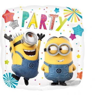 Foliový balonek čtverec Mimoni Party 43 cm