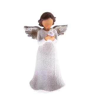Polyresinový anděl s holubicí, 6/96