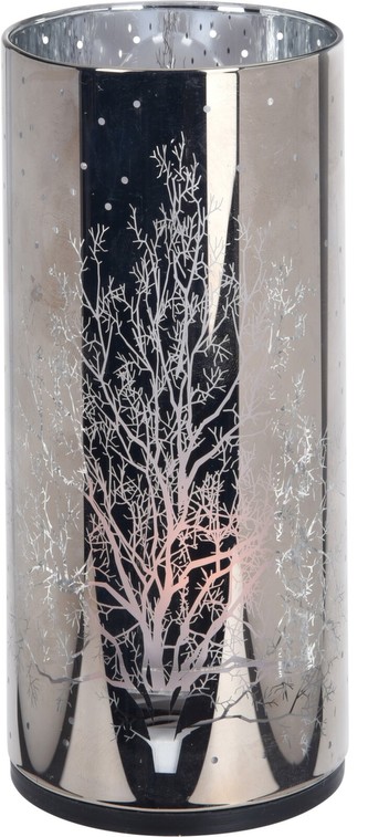 Dekorace skleněný válec LED 15 cm