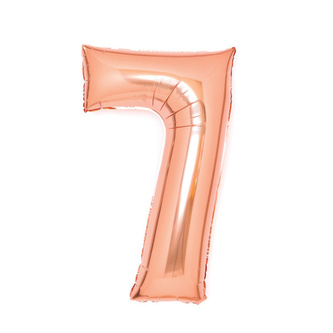 Foliová číslice - rose gold 7 - 66 cm