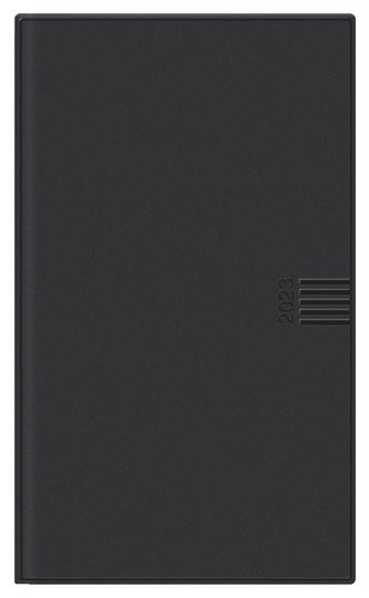 Wochen-Taschenkalender, schwarz 2023
