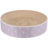 LILLY kulatý škrabací pelech s katnipem, ø 45 × 10 cm, karton, lila