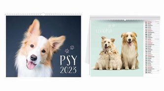 Kalendarz 2023 ścienny Psy Kalendarz 2023 ścienny Psy