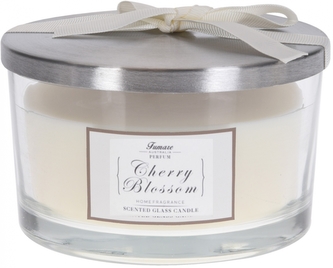 Vonná svíčka ve skle s víčkem Třešňový květ