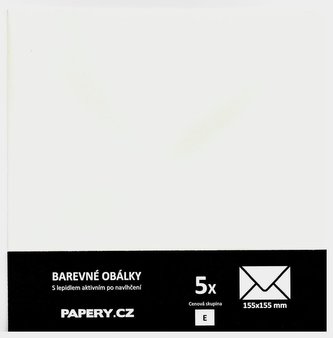barevná obálka 155X155 SLONOVÁ, 5 kusů, 130gm2, olizová