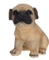 Dekorace pes mops 14,5x11,5x8 cm