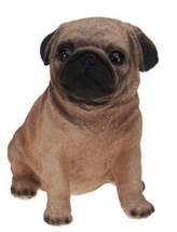 Dekorace pes mops 16,5x14x11 cm