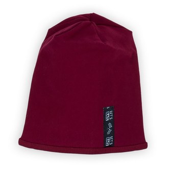 Kojenecká čepička Nicol Races bordó - velikost 68/74