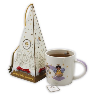 ARÔME Čaj v pyramidě, zelený s jahodou, Andílci