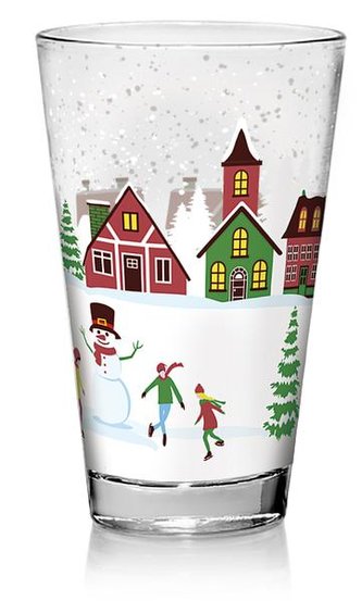 SKLENICE NADIA DEKOR SNOW VILLAGE 310ML