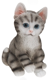 Mourovatá kočka dekorace 19,5x13,5x11,5 cm