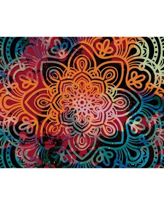 Malování podle čísel 40 x 50 cm - Zářivá mandala
