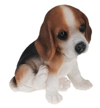 Dekorace pes bígl 16,5x14x11 cm