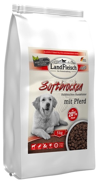 Landfleisch Dog Softbrocken Adult s koňským masem 5 kg
