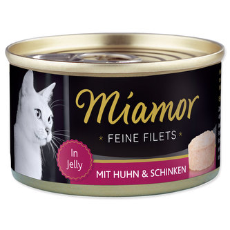 Konzerva MIAMOR Feine Filets kuře + šunka v želé - IQ 2022