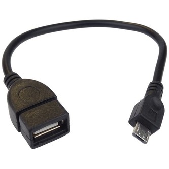 PremiumCord kabelová redukce USB A samice-Micro USB samec 20cm OTG