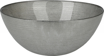 Skleněná mísa stříbrná 11,5x28 cm