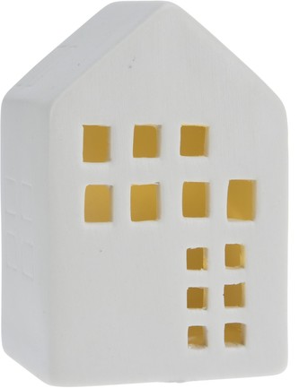 Dekorace domeček keramický LED 9 cm