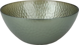 Skleněná mísa zelená 11,5x28 cm