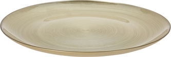 Skleněný talíř 2x32 cm zlatý