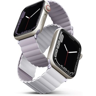 UNIQ Revix oboustranný řemínek pro Apple Watch 41/40/38mm Lilac (fialový/bílý)