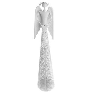 Kovový svícen - bílý anděl se srdcem, 0/8