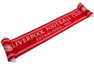 Pletená fan šála Liverpool FC: vzor LB (132 x 19 cm)
