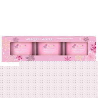 YANKEE CANDLE Snowflake Kisses votivní sada 3ks 37g