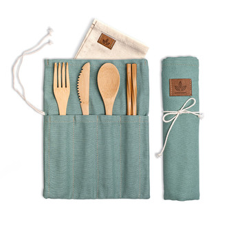 GoodWays Cestovní sada bambusových příborů Mint