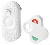 NEDIS sada bezdrátového domovního zvonku/ napájení ze sítě/ 36 melodií/ dosah 300 m/ 80 dB/ bílá