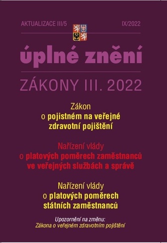 Aktualizace III/5 2022 Pojistné na veřejné zdravotní pojištění, Platové poměry zaměstnanců