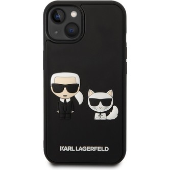 Karl Lagerfeld and Choupette 3D kryt iPhone 14 Plus černý