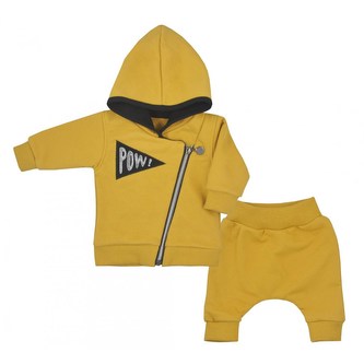 Kojenecké tepláčky a mikinka Koala Pow hořčicová - velikost 68 (4-6m)