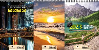 Kalendarz 2023 A5 Biurkowy trójdzielny MIX
