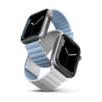 UNIQ Revix oboustranný řemínek pro Apple Watch 41/40/38mm Arctic (bílý/modrý)