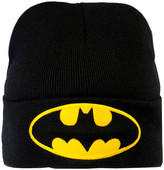 Zimní dětská přeložená pletená čepice|Batman: Logo (univerzální) černá