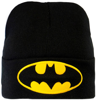 Zimní přeložená pletená čepice DC Comics|Batman: Logo (univerzální) černá
