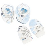 Kojenecký bavlněný set-capáčky a rukavičky New Baby Lovely modrý - velikost Univerzální