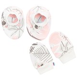 Kojenecký bavlněný set-capáčky a rukavičky New Baby Lovely růžový - velikost Univerzální