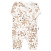 Kojenecký bavlněný overal s bočním zapínáním New Baby Lovely hnědý - velikost 62 (3-6m)