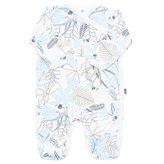 Kojenecký bavlněný overal s bočním zapínáním New Baby Lovely modrý - velikost 68 (4-6m)