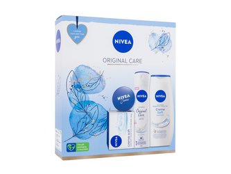 Nivea Original Care sprchový gel Creme Soft 250 ml + antiperspirant Original Care 150 ml + tuhé mýdlo Creme Soft 100 g + univerzální krém Creme 30 ml