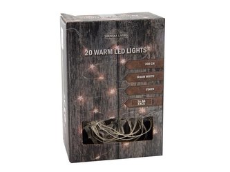 ŘETĚZ 20LED SVĚTEL HVĚZDY S ČASOVAČEM