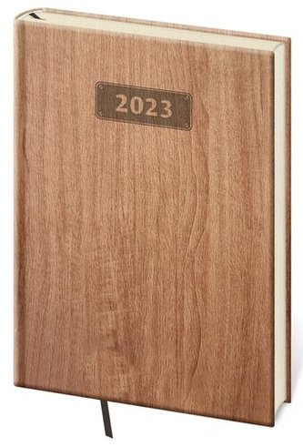 Diář 2023 týdenní A5 Wood - světle hnědá