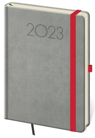 Diář 2023 týdenní A5 New Praga - tmavě šedá