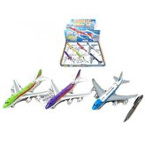 Letadlo  kov  na baterie se světl. a zv. 6 barev /6/